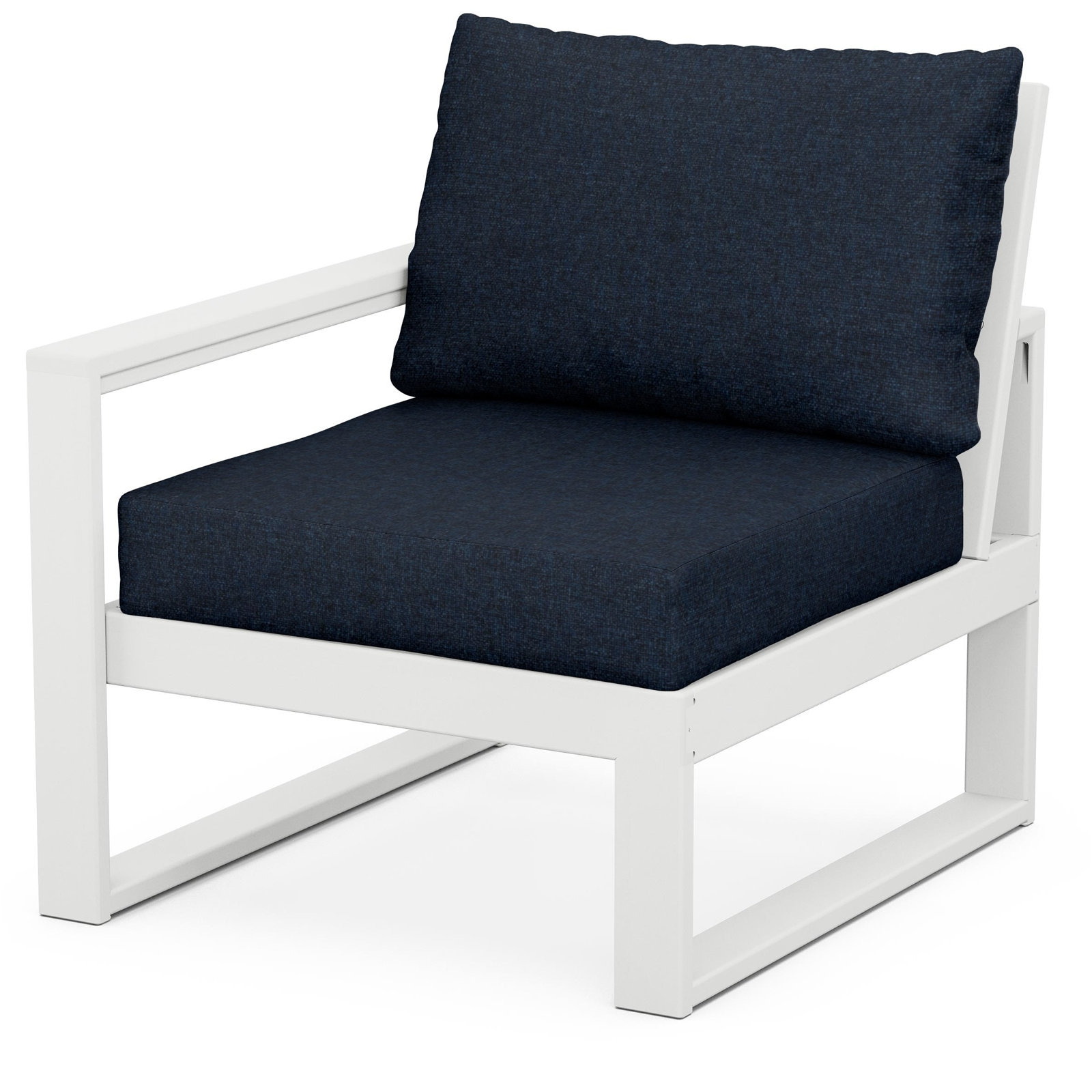 Edge Patio Lounge Chair, Marine Indigo, White