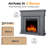 Tarijah 43" 1500W Electric Fireplace Mantel W/ Realistic LED Log Heater,Remote Control-611104835