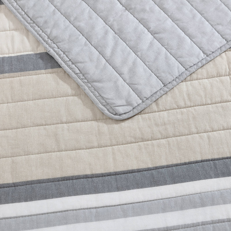Ensemble de courtepointe réversible en coton Nautica Dover, Lit simple