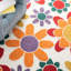 Tapis rouge / orange / vert en laine touffeté à la main Asfrith-1953425471