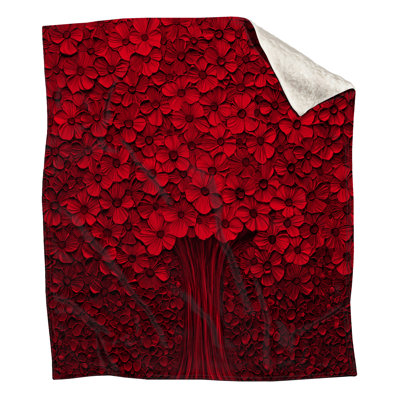 Couvertures d'arbres rouges en fleurs