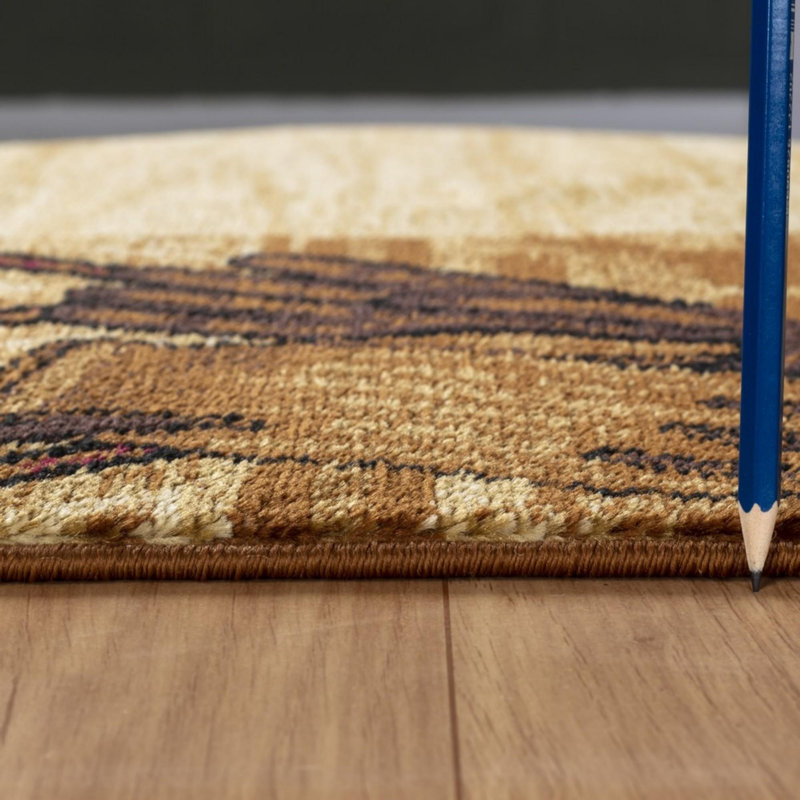 Tapis tribal beige Sud-Ouest Tribes, Rectangle 5 pi 3 po x 7 pi 3 po