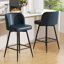 Tabouret de comptoir moderne pivotant rembourré avec structure en métal durable-491641582
