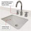 Meuble-lavabo double bleu 84 po X P 22 po , Comptoir en quartz blanc, ensemble de robinets et Miroirs