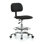 Fauteuil de laboratoire chromé avec dossier réglable et repose-pieds PERCH | Hauteur moyenne du banc: 20 à 27 po