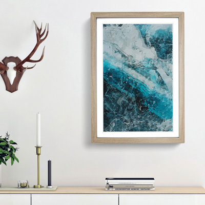 Beauty of a Glacier in Abstract - Picture Frame Graphic Art Print on MDF