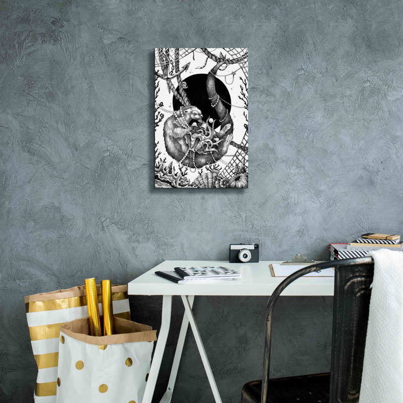  «Otter» par Avery Multers, art mural sur toile, 12 po x 18 po, H 18 po x l 12 po x P 0,75 po