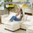 107.8'' Modular Sectional Sofa For Living Room, Cloud Couch Sectional With USB, Movable Ottoman-2138206589
