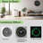 12" Large Luminous Function Numbers And Hands, Silent Non-Tick Quartz Wall Clock, Black