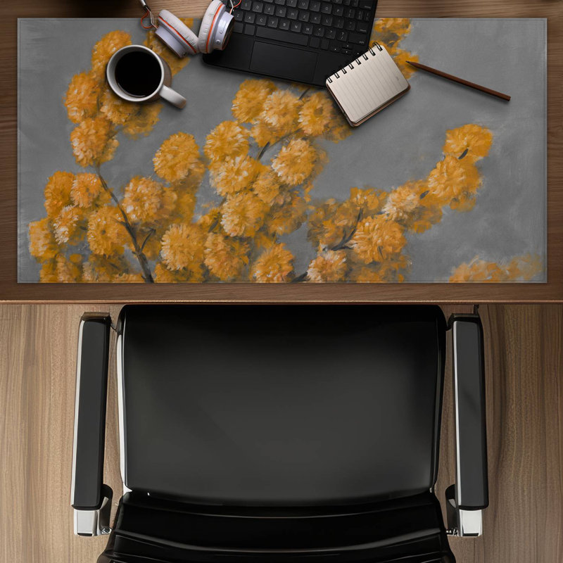 Golden wattle plant - 15.75"x31.50" Desk mat