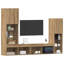 TV Cabinet 4 Pcs 40.5 X 30 X 102 Cm Engineered Wood-1466976218