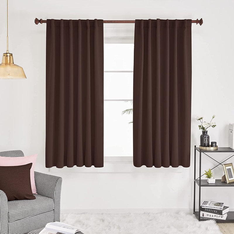 Darlington Room Darkening Curtain Pair, 52" W x 63" L, Turquoise