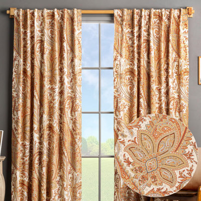 Maison d'Hermine Kashmir Paisley - Multi 100% Cotton Set of 2 Curtain - 50" x 96"