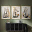 NAUTICAL Series CECLxxxvii - Impression personnalisée de qualité supérieure avec passe-partout - 3 pièces