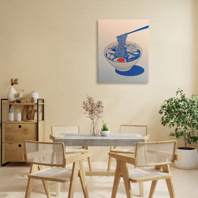 Ramen Noodle Bowl Gradient Canvas, design by Seven Trees Design