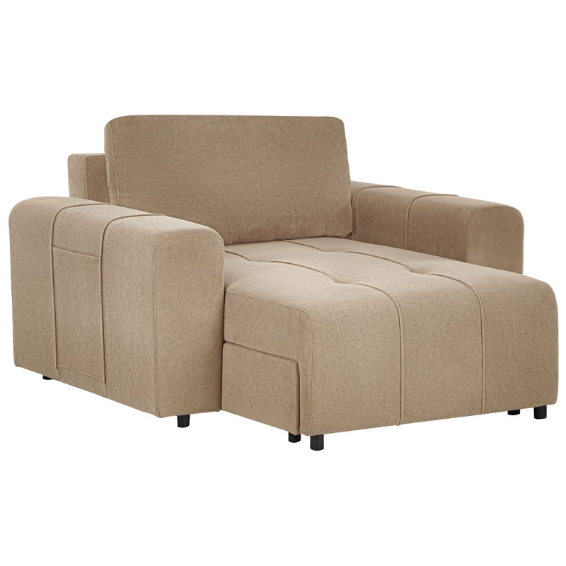 Fabric Chaise Lounge Chantea, Brown