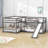 Ernaldus Full over Full and Twin over Twin L-Shaped Bunk Bed with Slide and Ladder-1795377246