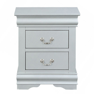 Platinum 2-Drawer Nightstand
