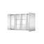 Armoire à pharmacie encastrée ou en saillie en aluminium avec miroir biseauté et tablette ouverte, 142 cm (L) x 76 cm (H).-738100242-738100270