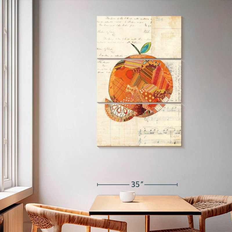 Yarlin Orange Patterns, 65" H x 42" W