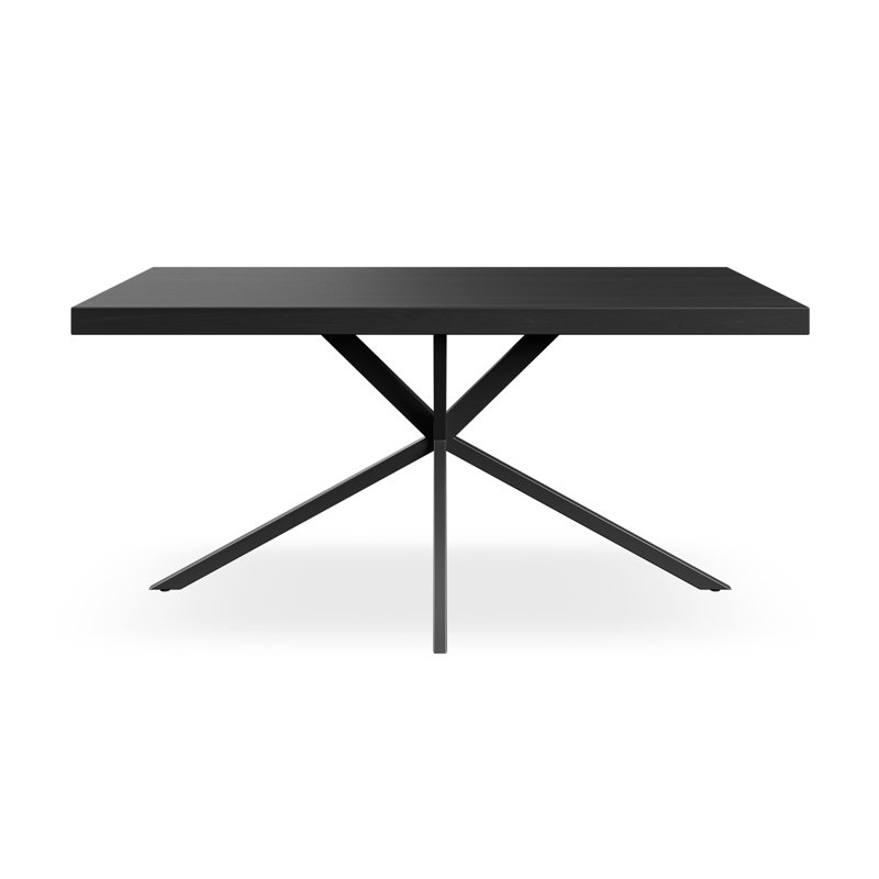 Datilus Dining Table Modern Table w Black Legs, Black