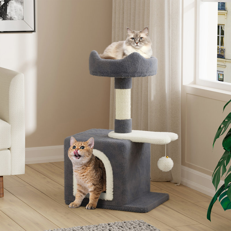 Amadahy 70cm H Cat Tree, Dark Grey