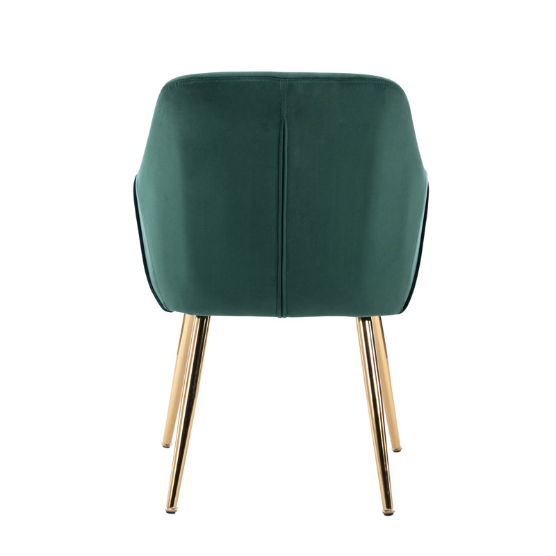 Abdulbaki 46cm H Velvet Upholstered Armchair, Green