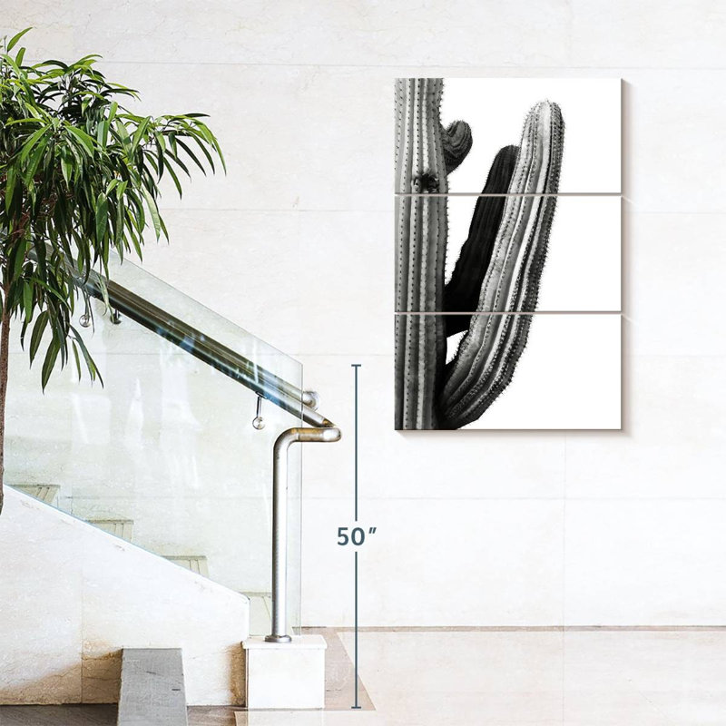 " Cactus Branch " 3 - Pieces, 57" H x 36" W x 1.25" D