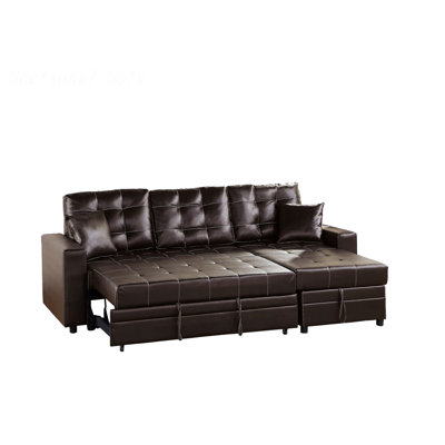 Ascensio 2 - Piece Vegan Leather Sectional -  Latitude RunÂ®, 21531DF6C24A4AAD8BC473A19EF9AFFA