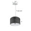 Abat-jour tambour en lin blanc avec diffuseur l 16 po avec cordon noir-140943305-155984679-156005483