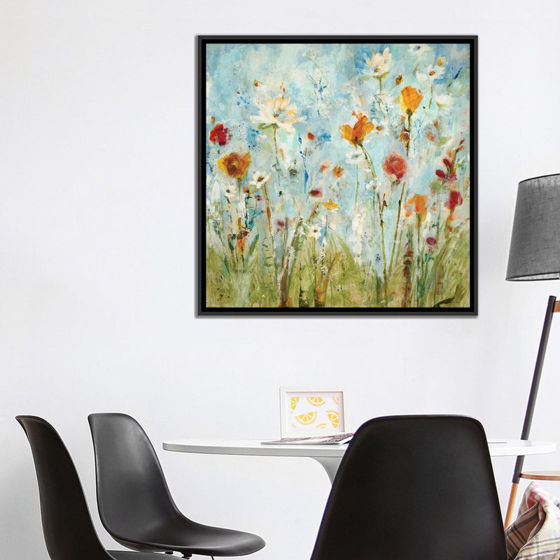«Jounce», reproduction sur toile, H 18 po x l 18 po x p 1,5 po, Toile avec cadre noir, Pas de tapis