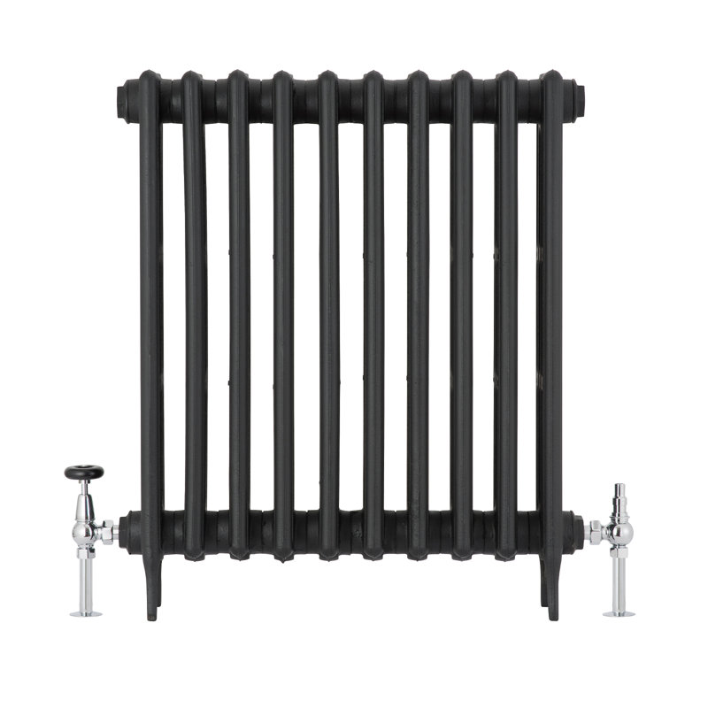 UK-20 Wooden Head Chrome Manual Radiator Valve & Lockshield, Chrome