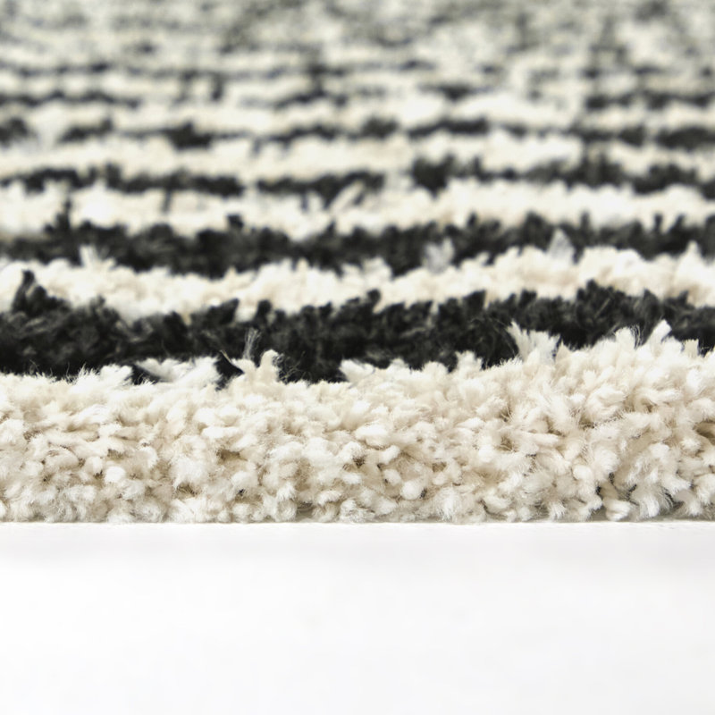 Tapis crème à poils longs Philbin, Rectangle 7 pi 10 po x 10 pi