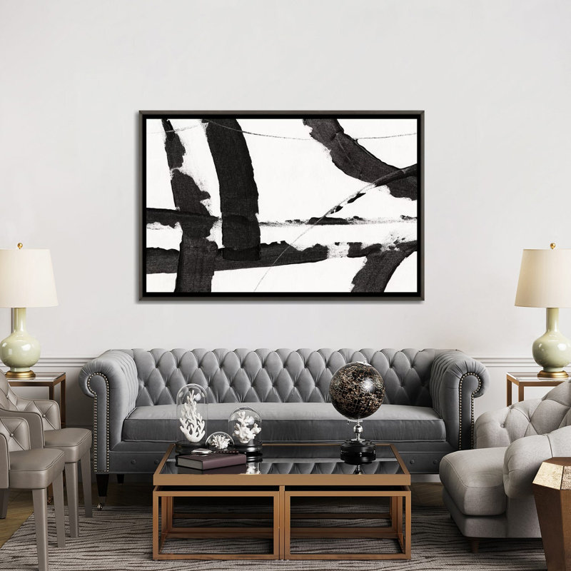 «Obsidian Harmony I» par Timothy O 'Toole, reproduction sur toile tendue sur toile, H 40 po x l 60 po, Impression encadrée