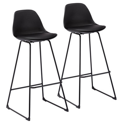 Wanette Upholstered Counter Stool with Metal Frame