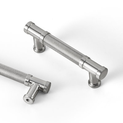 3'' Hole Pitch Retro Knurled Non-Slip Handle Multipack-Satin Nickel