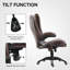 Fauteuil de massage avec vibration à 6 points, brun foncé-592649925