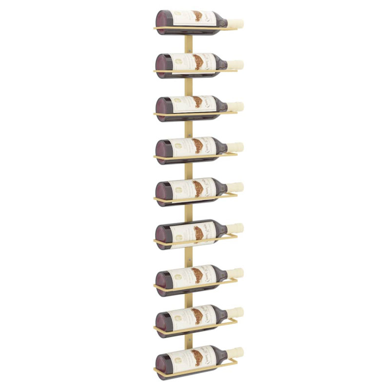 Support à vin Alixis, H 38,6 po x l 9,4 po x P 3,7 po, Or