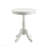 Round Pedestal Accent Table, White