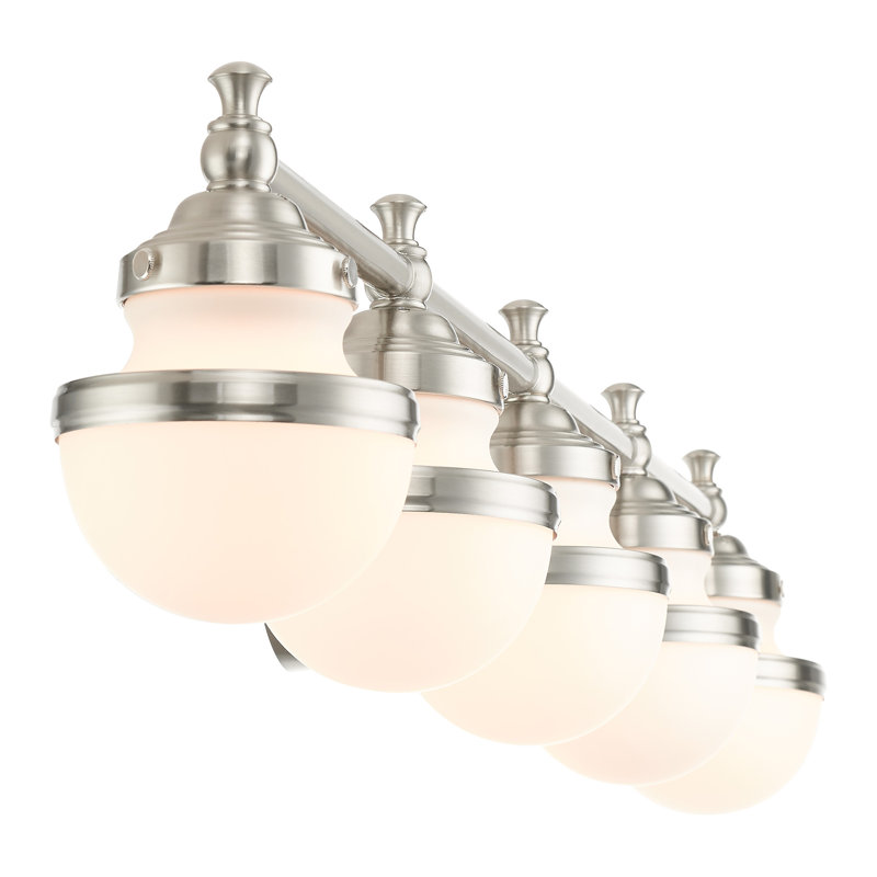 Aseret 5 - Light Dimmable Vanity Light, Brushed Nickel