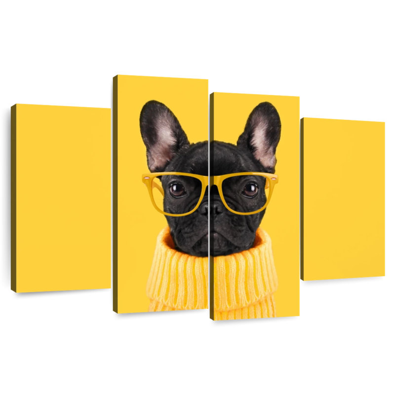 Bouledogue français sophistiqué, H 22 po x l 36 po