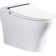 Elongated Smart Toilet Bidet with Auto Flush, Heated Seat, Air Drying, Remote Control, LED Display