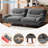 FUTON Sofa with Adjustable Sides and Back-653159827