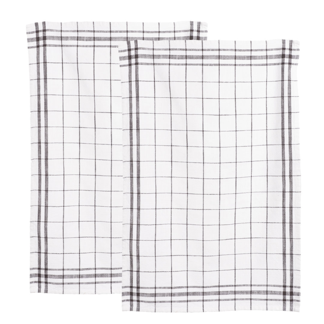 Soverall Cotton Plaid Kitchen Towel Linen Set (Set of 2) Birch Lane™ 