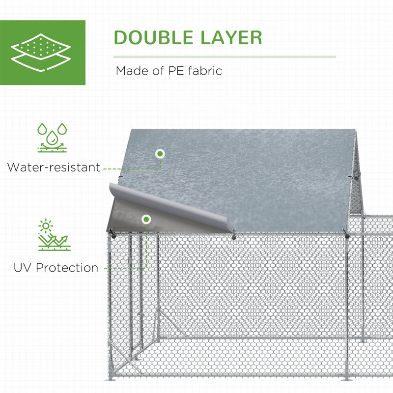 Poulailler en métal polyvalent avec intérieur spacieux et résistant aux intempéries pour une utilisation extérieure