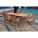 Ledya Outdoor 11 - Piece Teak Dining Set