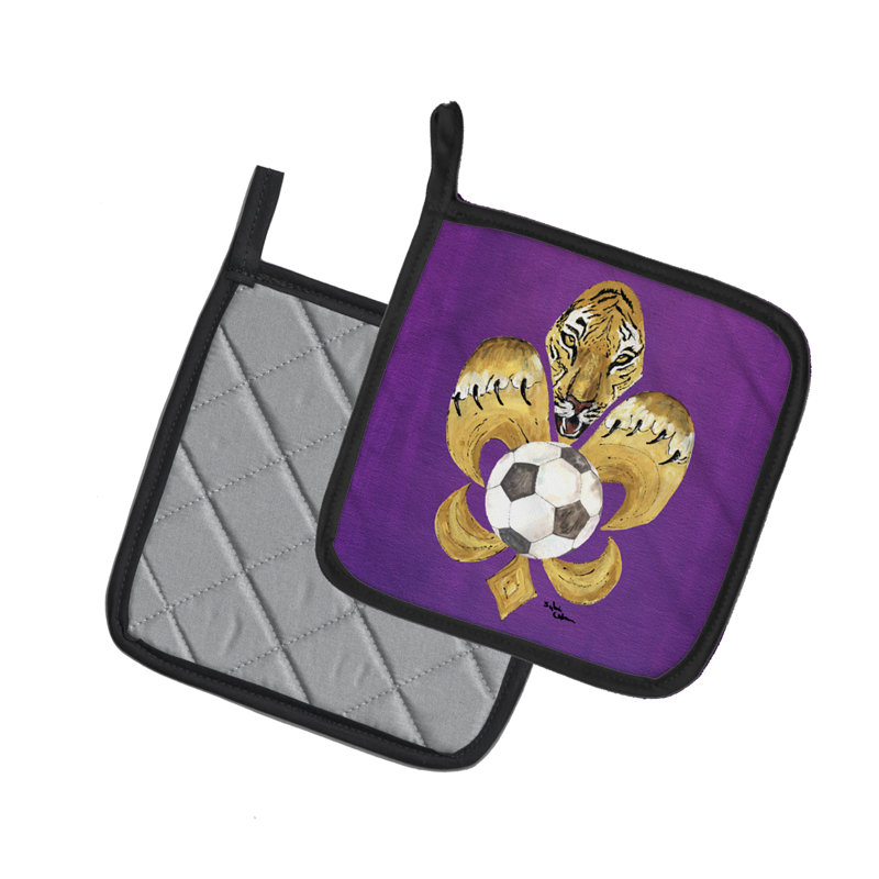 Cuisinier poignée de football caroline trésors fleur de lis Tiger
