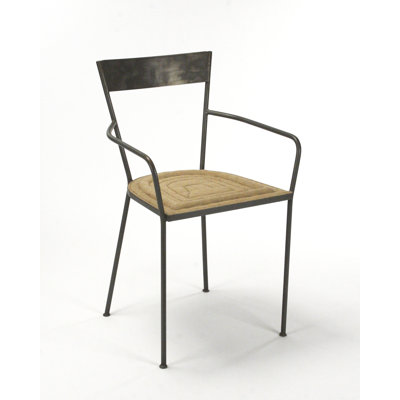 Klaas Fabric Upholstered Metal Armchair