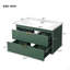 Meuble-lavabo mural 30 po avec lavabo en résine, armoire de rangement flottante avec 2 tiroirs, armoire de salle de bain en bois massif