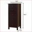 Commode compacte transitionnelle à 5 tiroirs pour petits espaces | Espresso | Bois massif